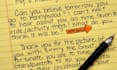 handwrite notes and letters