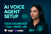 build setup ai voice agent vapi voice agent ai cold calling agent make com n8n