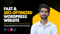 build a fast loading SEO optimized wordpress website for your business
