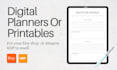 design digital planner for etsy shop, digital journal and tracker