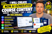 create online course content syllabus ghostwrite ebook ppt slides module upload