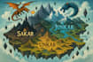 fantasy map illustration vector event map design tourist map dnd world city map