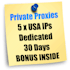 provide 5 x Elite Proxies in the USA