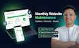 provide monthly website maintenance and support