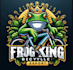 make custom frog king bicycle mascot logo