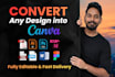 manually convert image, PDF, PSD, or ai file to canva editable