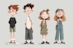 draw cute children comic cartoon in this style