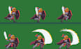 create sprite sheet character design, pixel art animation, rpg and game assets