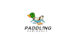 design unique paddling furiously logo