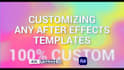 professionally edit any after effects templates