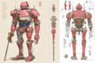 draw mecha, robot, sci fi concept art