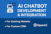 develop and integrate ai chatbots into your application