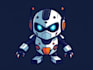 make modern robotic mascot logo with unique concepts