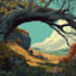 draw a natural landscape and background illustration