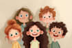 draw cute children comic cartoon in this style