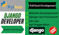 develop python django react full stack web application with web scrapping