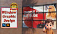 outstanding shop front or storefront window graphics, and signage