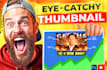 design catchy clickbait youtube thumbnail to boost CTR