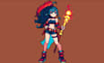 do 8 bit or 16bit art character sprite sheet rpg fighting retro pixel animation