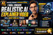 realistic ai explainer video, ai commercial video, promo ads for your business