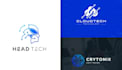 do startup technology, crypto and security tech logo design