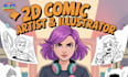 draw stunning 2d illustrations, ocs, ych, characters in your unique style