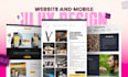 do website UI design, dashboard UI,  mobile app UI, wireframe, figma, xd
