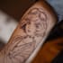 tattoo illustration anime style in lines