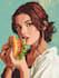 make a food pop art illustration