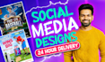be your graphic designer for creative social media, facebook ads