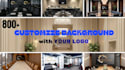 design fully customized zoom virtual background with your logo