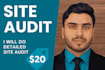 perform a SEO audit and fix website technical issues