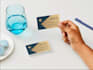 design business card with realistic background mockups