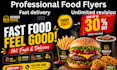 design professional food flyer, food menu, restaurant menu
