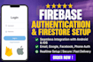 integrate firebase authentication setup firestore database, bug fixing on app