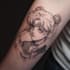 tattoo illustration anime style in lines