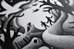 create artistic linocut illustration