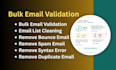 do bulk email validation, verification and list cleaning
