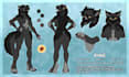 draw reference sheet for your furry character or oc for fursuit