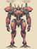 do anime style mecha robot illustrations