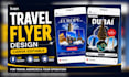 professional travel flyers and editable canva tour brochures