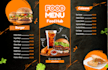 make creative food and pizza menu designs in high quality using canva pro