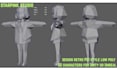 design retro ps1 ps2 n64 style low poly 3d characters for unity or unreal