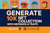 generate nft collection with metadata, rarity and full setup