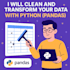 clean and transform your data with python pandas