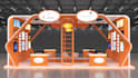 kiosk, exhibition stall, trade show booth, retail display