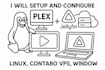 setup and configure plex, jellyfin on linux, contabo vps, window