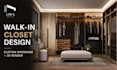 design a luxury walk in closet, wardrobe, and custom cabinets