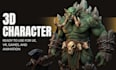 design 3d character modeling for animation, ue, and VR