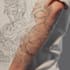 tattoo illustration anime style in lines